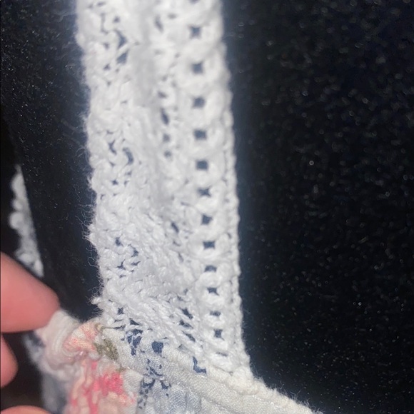 Vintage 90’s Floral White -crochet trim- cotton- Bohemian Maxi Dress - festival - Picture 15 of 15